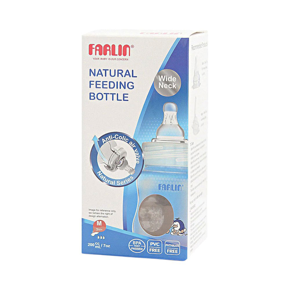 FARLIN BABY FEEDING BOTTLE NATURAL 3M+200 ML NF-809