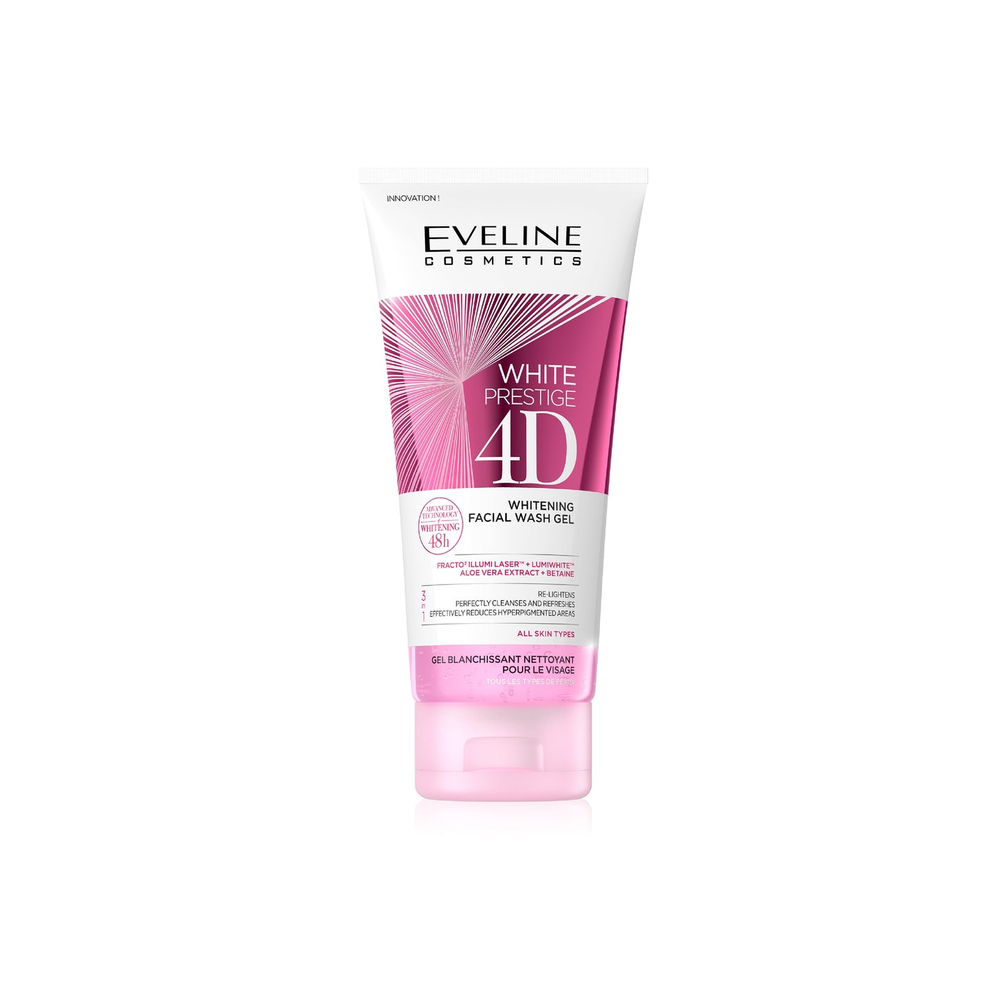 EVELINE WHITE PRESTIGE 4D WHITENING FACIAL WASH GEL 200 ML