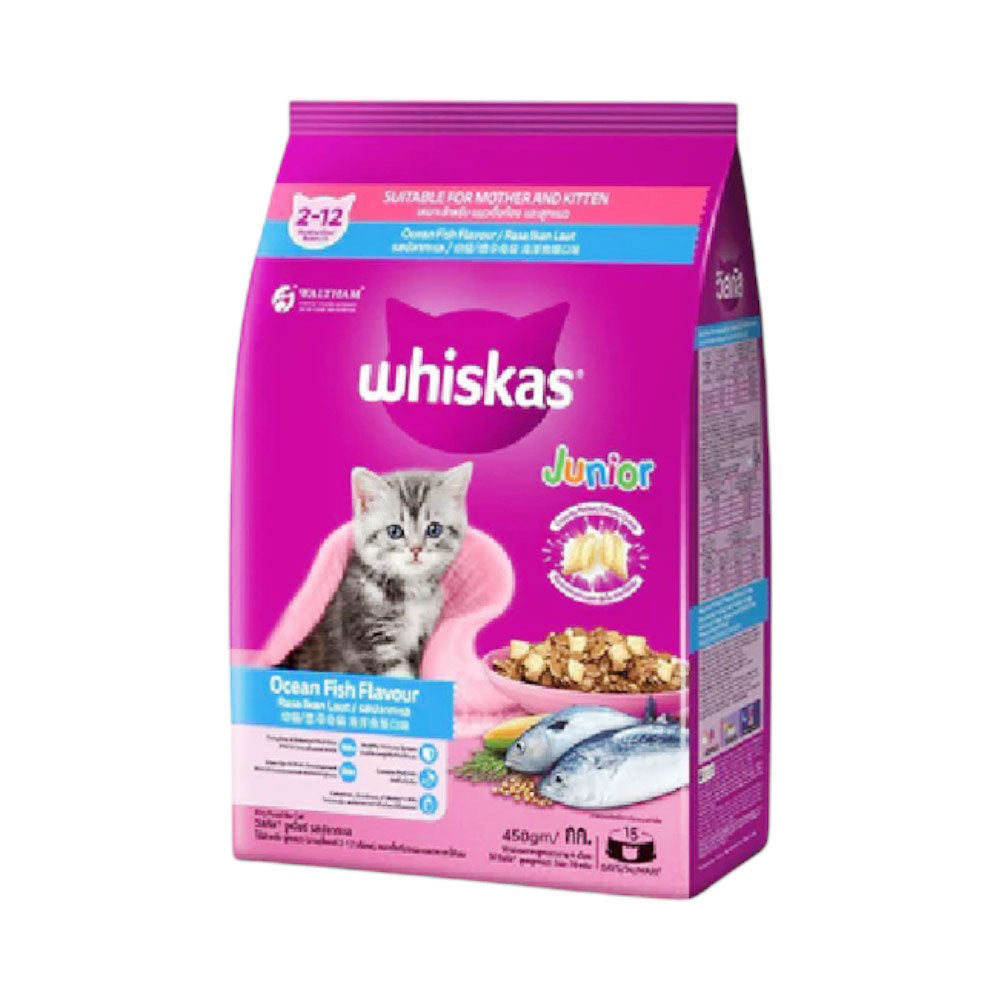 WHISKAS CAT FOOD JUNIOR OCEAN FISH 450 GM