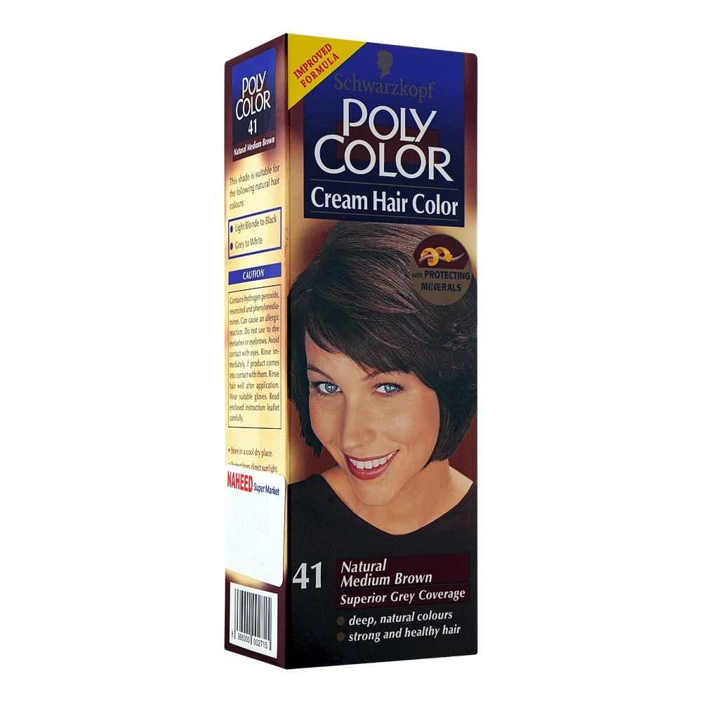 Poly Color 71 POLY COLOR HAIR COLOR 41 NATURAL MEDIUM BROWN PC – Al-Fatah