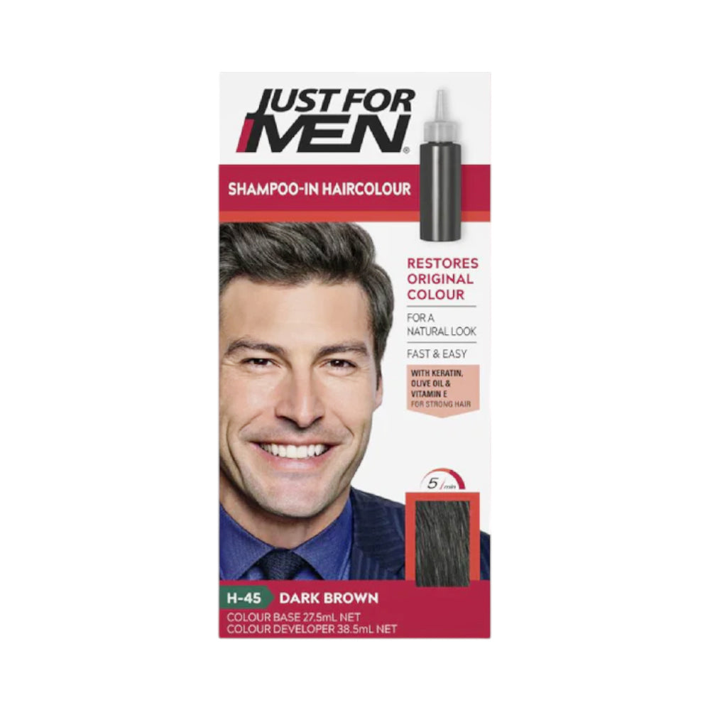 JUST FOR MEN HAIR COLOR DARK BROWN H45 PC