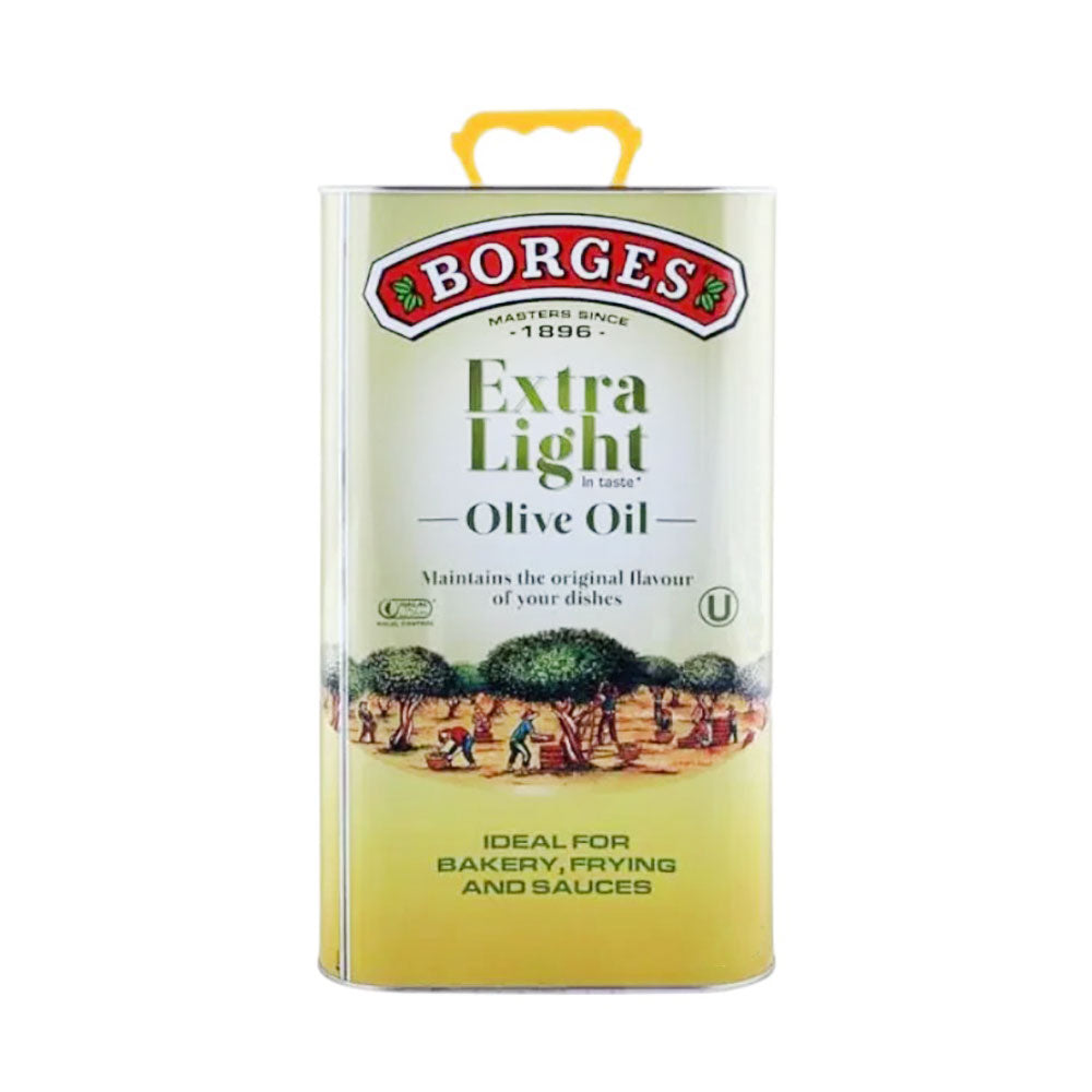 BORGES EXTRA LIGHT OLIVE OIL TIN BOTTLE 4 LTR