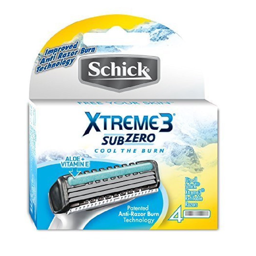 SCHICK XTREME 3 SUB ZERO 4 BLADES PC