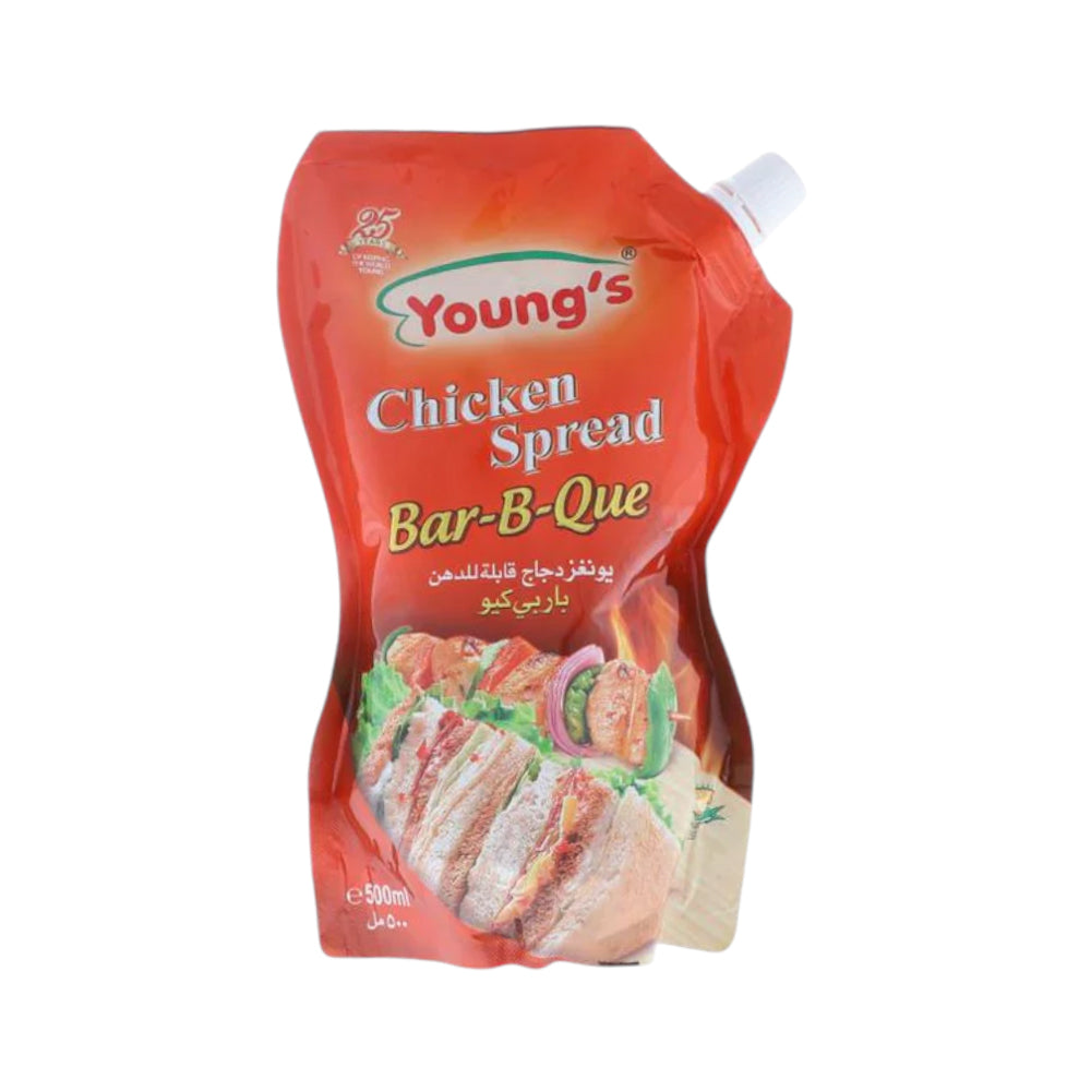 YOUNGS CHICKEN SPREAD BAR-B-QUE POUCH 500 ML