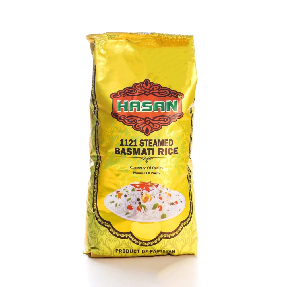 Hassan Rice Rohaib HASSAN 1121 STEAMED BASMATI RICE 5 KG – Al-Fatah
