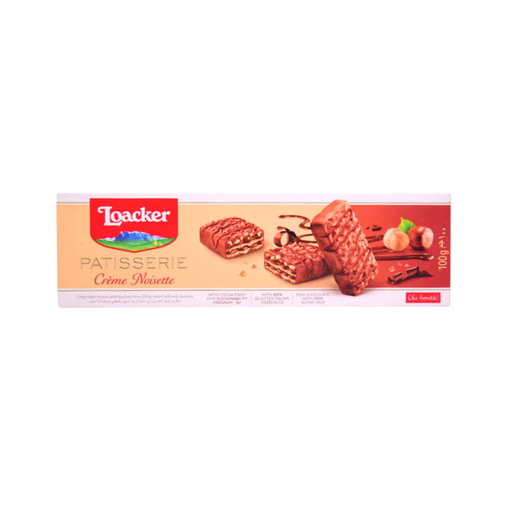 LOACKER WAFER PASTECCERIA NOSTILLE 100 GM