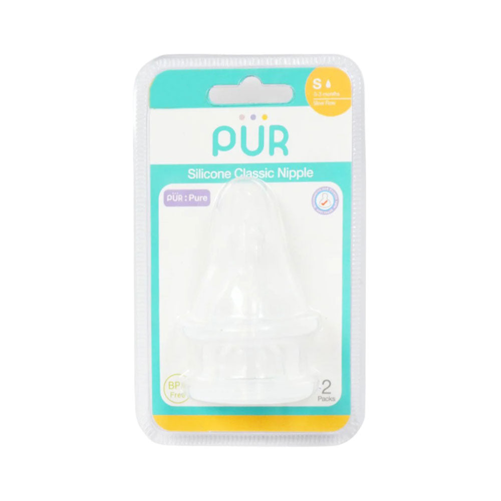 PUR SILICONE NIPPLE SLOW FLOW 2PC 3205 PACK