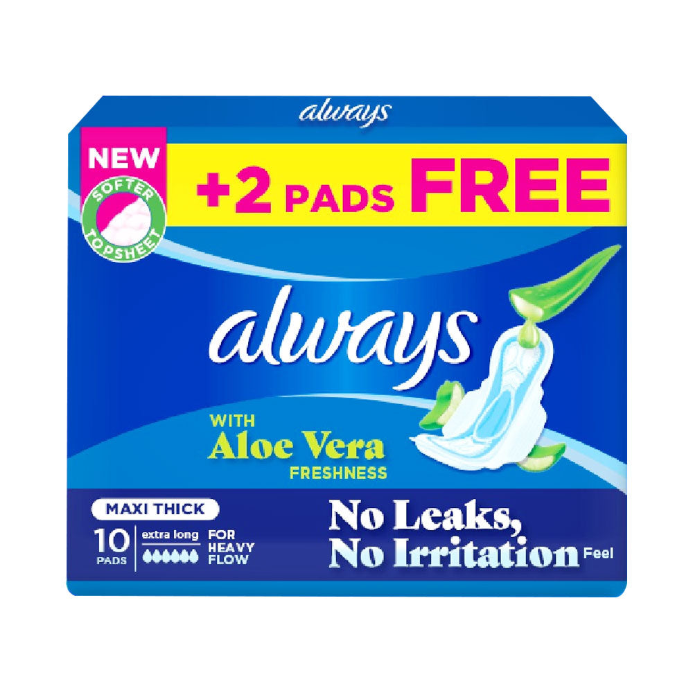 ALWAYS PADS MAXI THICK EXTRA LONG 8PC PACK