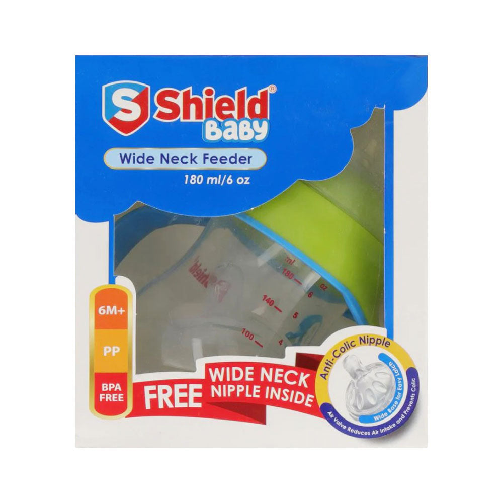 SHIELD WIDE NECK ESSENTIAL FEEDER 180 ML PC