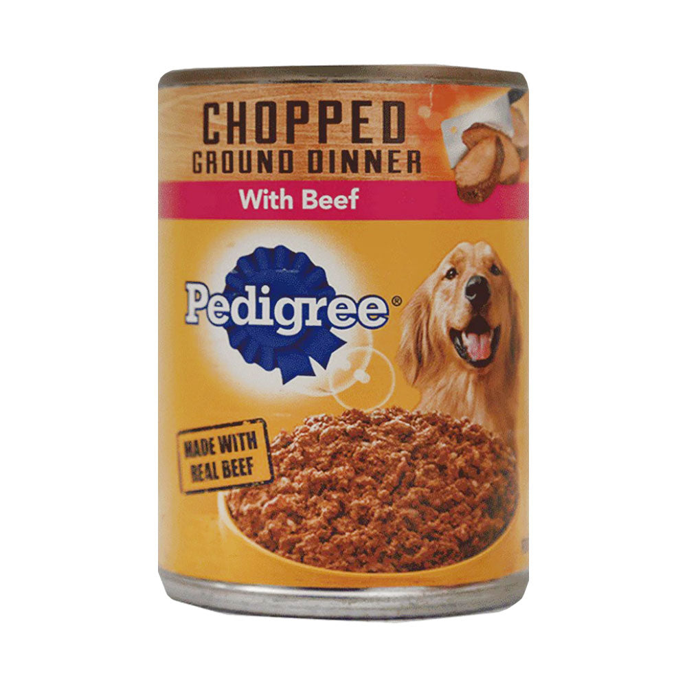 PEDIGREE DOG FOOD CHOPPED BEEF TIN 375 GM