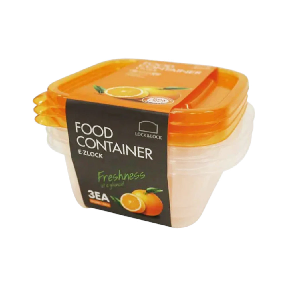 LOCK N LOCK EZ LOCK RECT CONTAINER 3 PC HLE 120S 520 ML