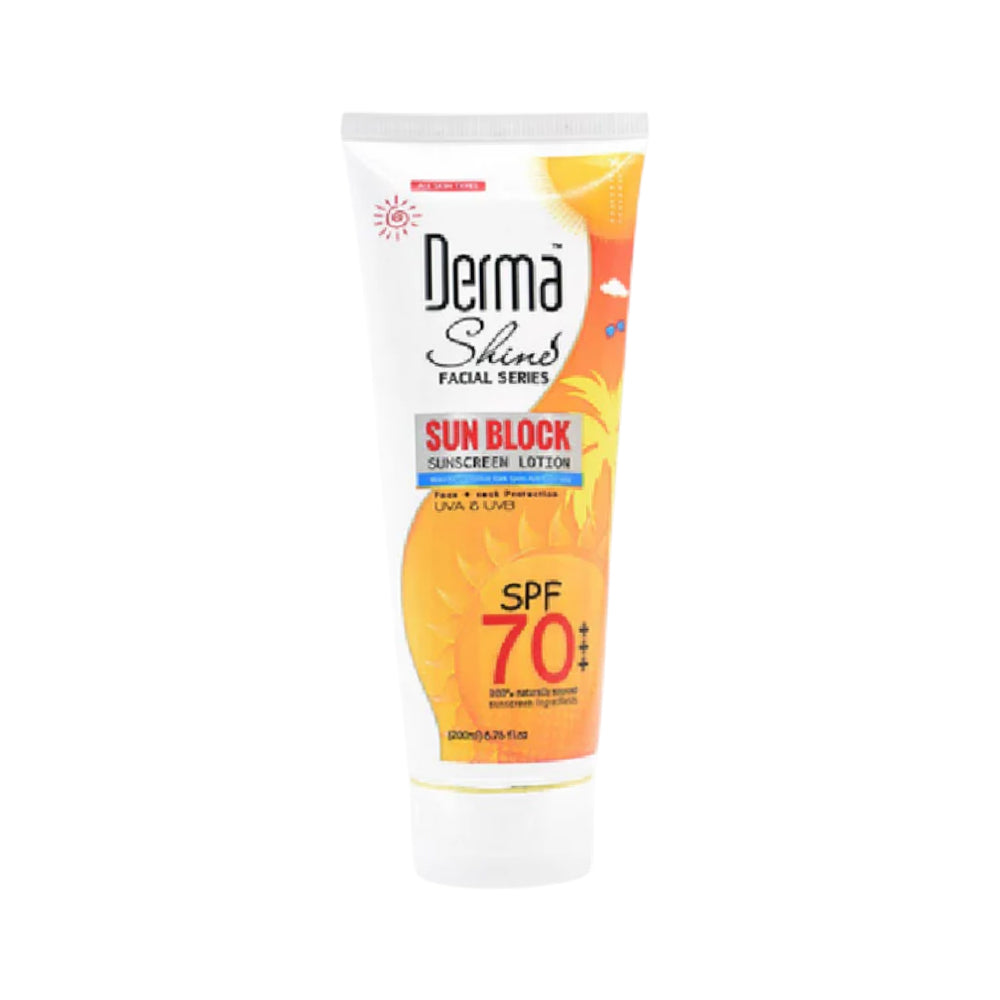DERMA SHINE SUNBLOCK SPF 60/70 TUBE 200GM PC