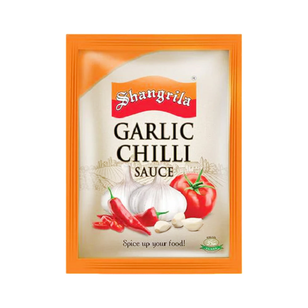 SHANGRILLA GARLIC CHILLI SAUCE SACHET 100 PC PACK