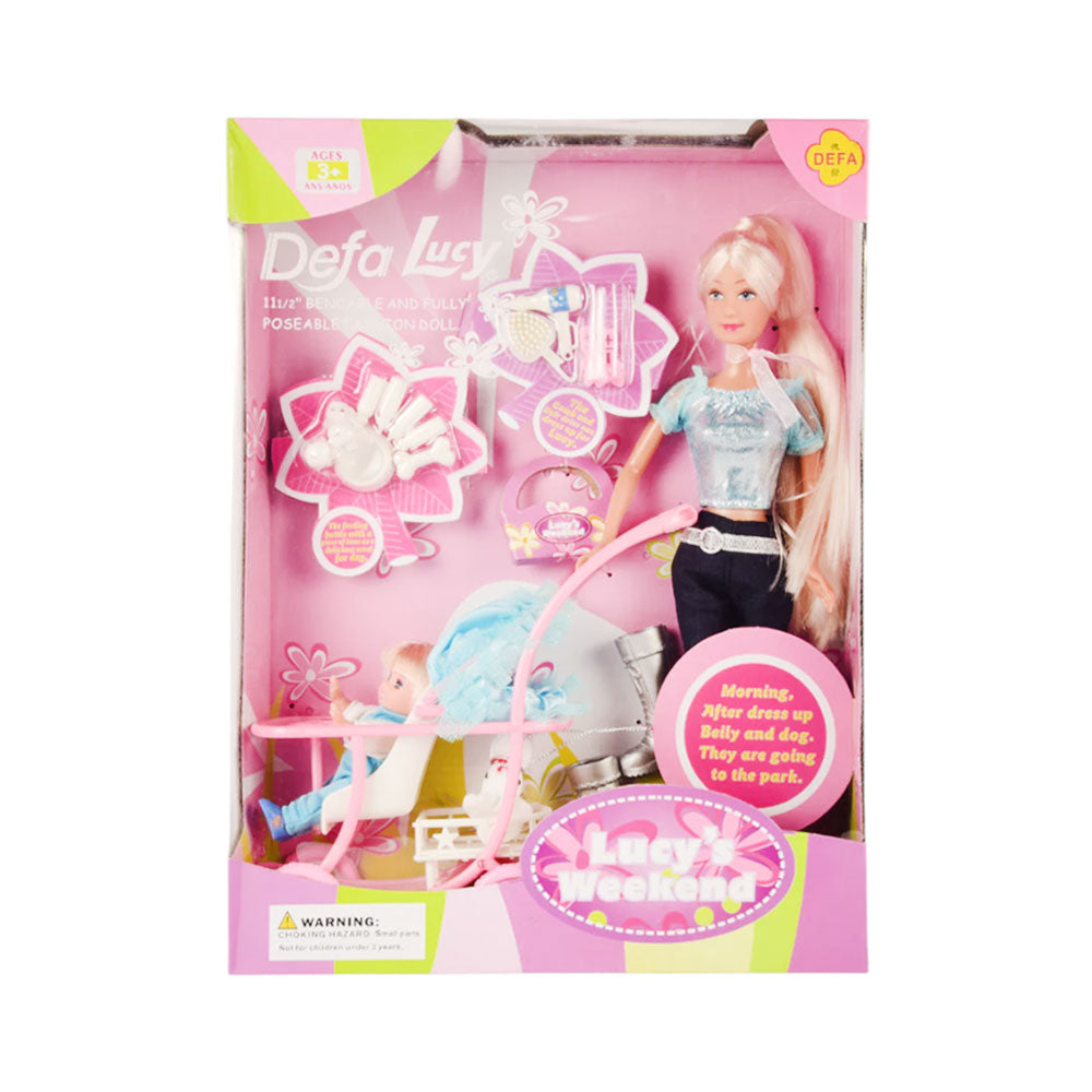 20958 LUCYS DOLL STROLLER SET BASIC