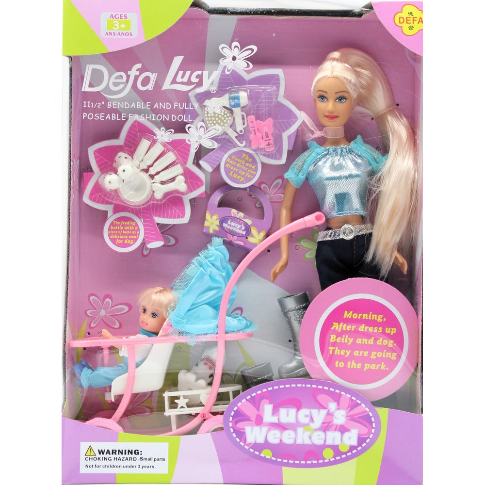 20958 LUCYS DOLL STROLLER SET BASIC