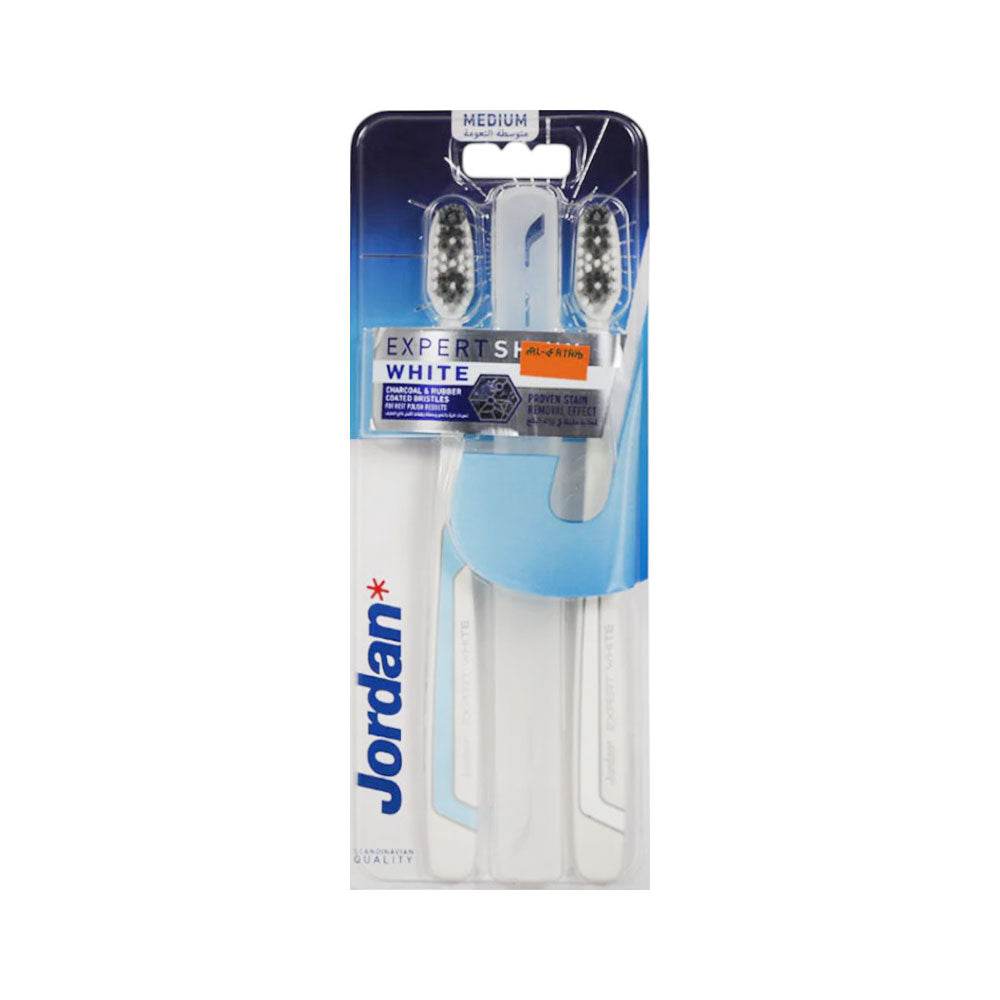JORDAN TOOTH BRUSH CLINIC SHINY WHITE MEDIUM BASIC