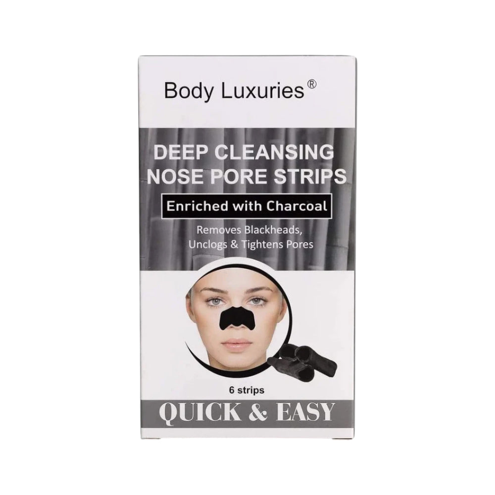 BODY LUXURIES NOSE STRIPS CHARCOAL 6S PC