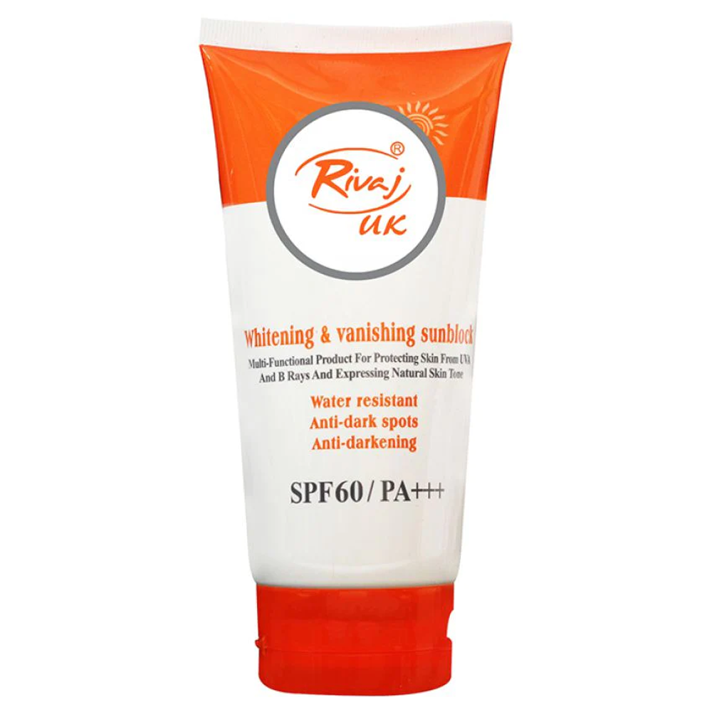 RIVAJ SUNBLOCK WHITENING & VANISHING SPF60 40ML