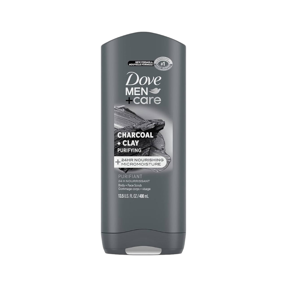 DOVE MEN CARE BODY AND FACE WASH CHARCOAL CLAY 400 ML BASIC