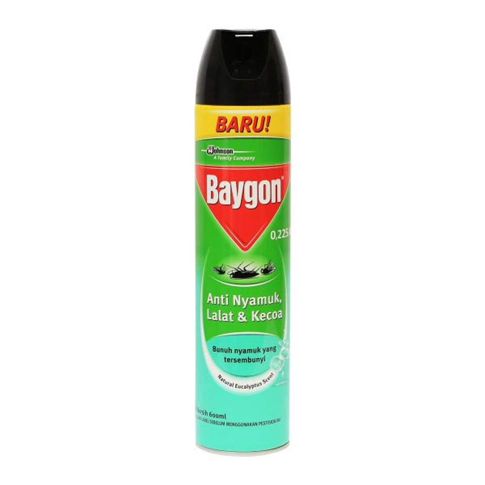 BAYGON INSECT KILLER WANGI EUCALYPTUS SCENT 600 ML