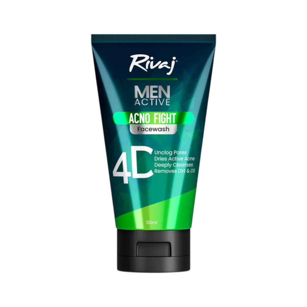 RIVAJ MEN ACTIVE ACNO FIGHT ANTI-BACTERIAL FACE WASH 100ML