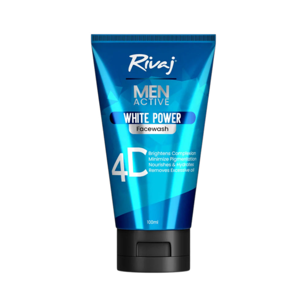 RIVAJ MEN ACTIVE WHITE POWER FACE WASH 100ML