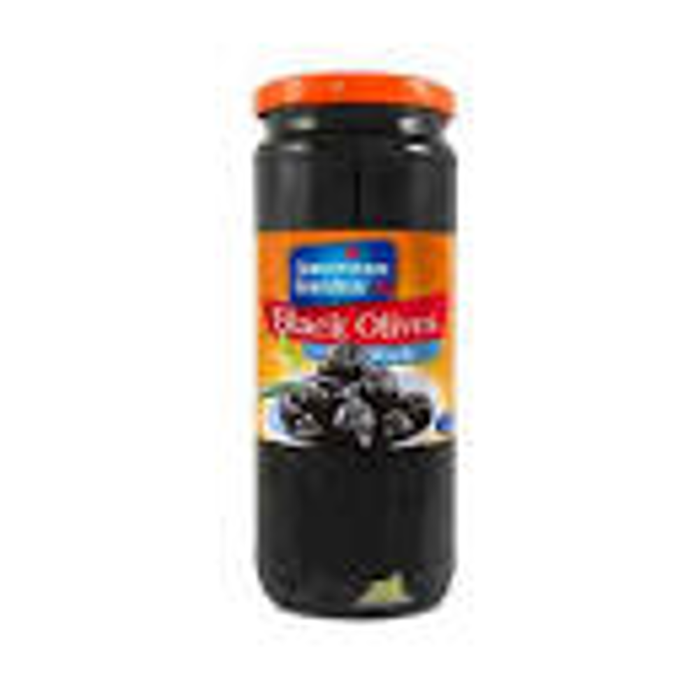 AMERICAN GARDEN BLACK OLIVES PITTED 450 GM BASIC