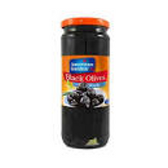 AMERICAN GARDEN BLACK OLIVES PITTED 450 GM BASIC
