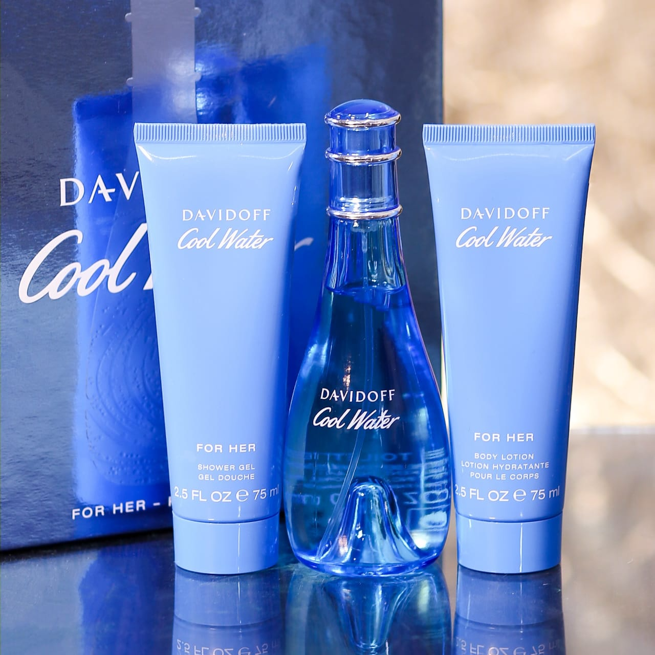 DAVIDOFF COOL WATER WOMAN 3PC GIFT SET BASIC