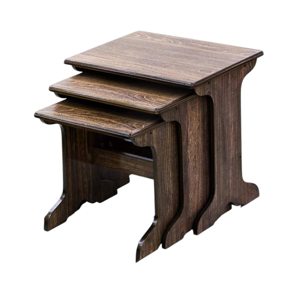 TABLE SET WOODEN 3 PCS