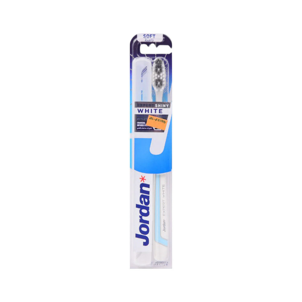 JORDAN CLINIC SHINY WHITE SOFT W/HC TOOTH BRUSH