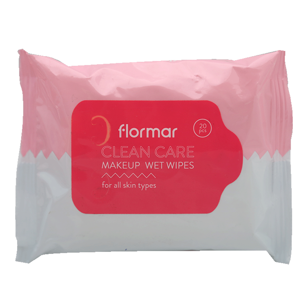 FLORMAR CLEAN CARE MAKEUP WET WIPES 20PCS