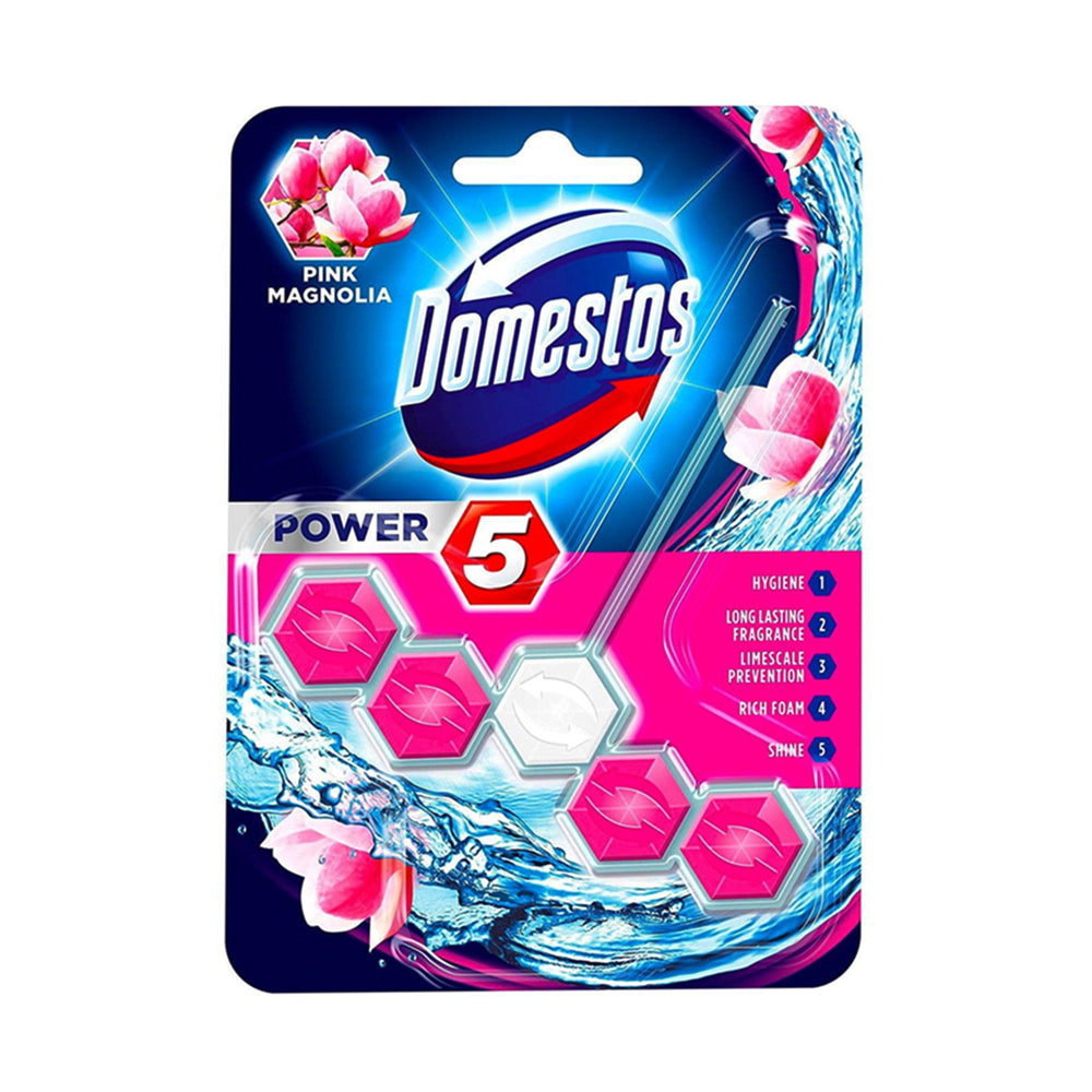 DOMESTOS TOILET FRESHNER PINK MAGNOLIA 5 POWER 55 GM