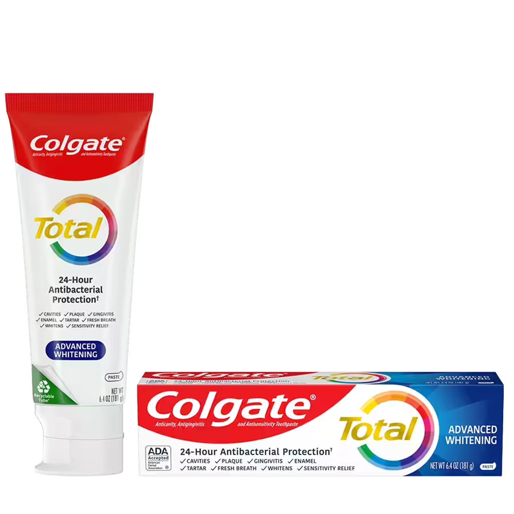 COLGATE TOOTH PASTE TOTAL ADVANCED WHITENING 181 GM – Al-Fatah