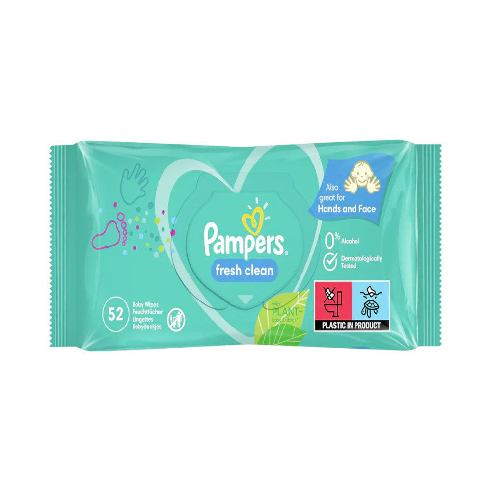 PAMPERS BABY WIPES FRESH CLEAN 52PC
