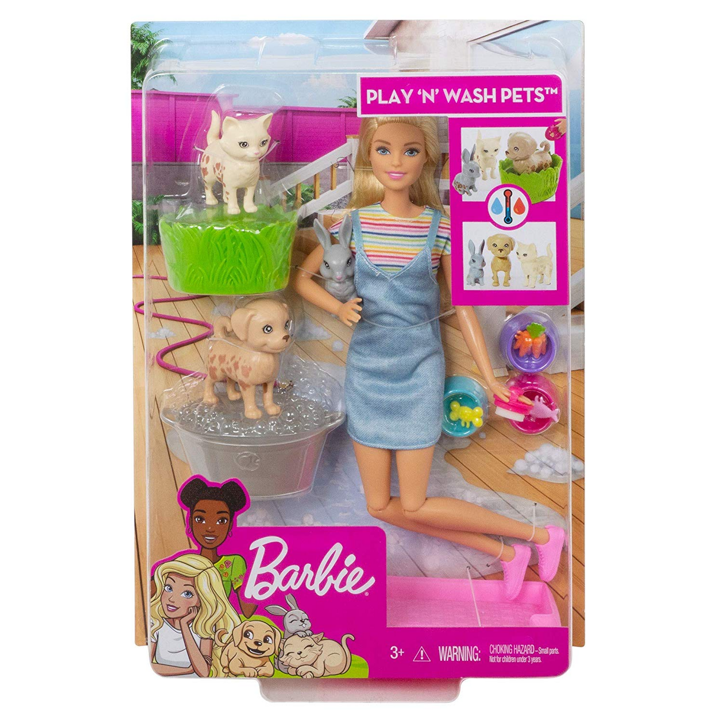 Fxh11 Barbie Doll Wash Pets