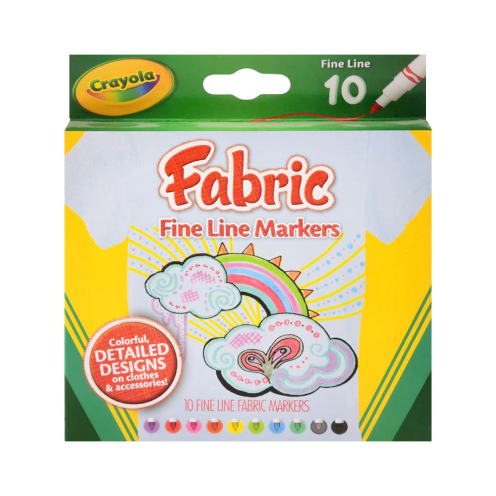 588626 CRY FABRIC FINE LINE MARKER 10PC