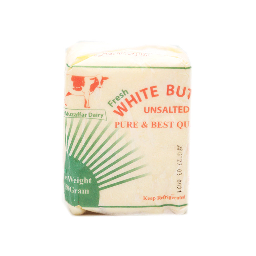 FRESH WHITE BUTTER UNSALTED 250 GM