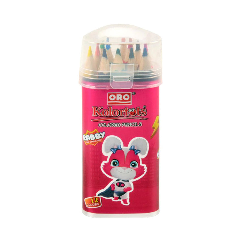 ORO PENCIL 12 COLORS NO. 102 HALF METAL BOX