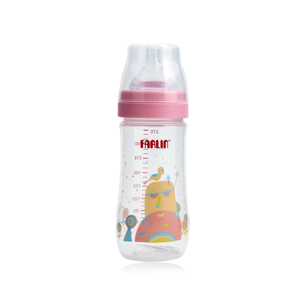 FARLIN BABY FEEDING BOTTLE SILKY NIPPLE 3+MONTHS AB-42016-G