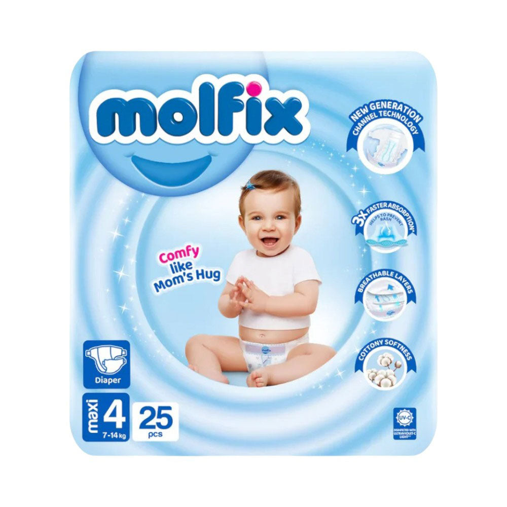 MOLFIX DIAPERS MAXI NO4 7-14 KG 25 PCS