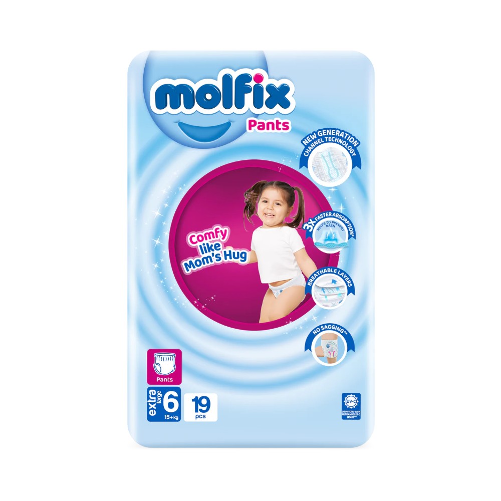 MOLFIX PANTS EXTRA LARGE NO6 15 PLUS KG 19 PCS