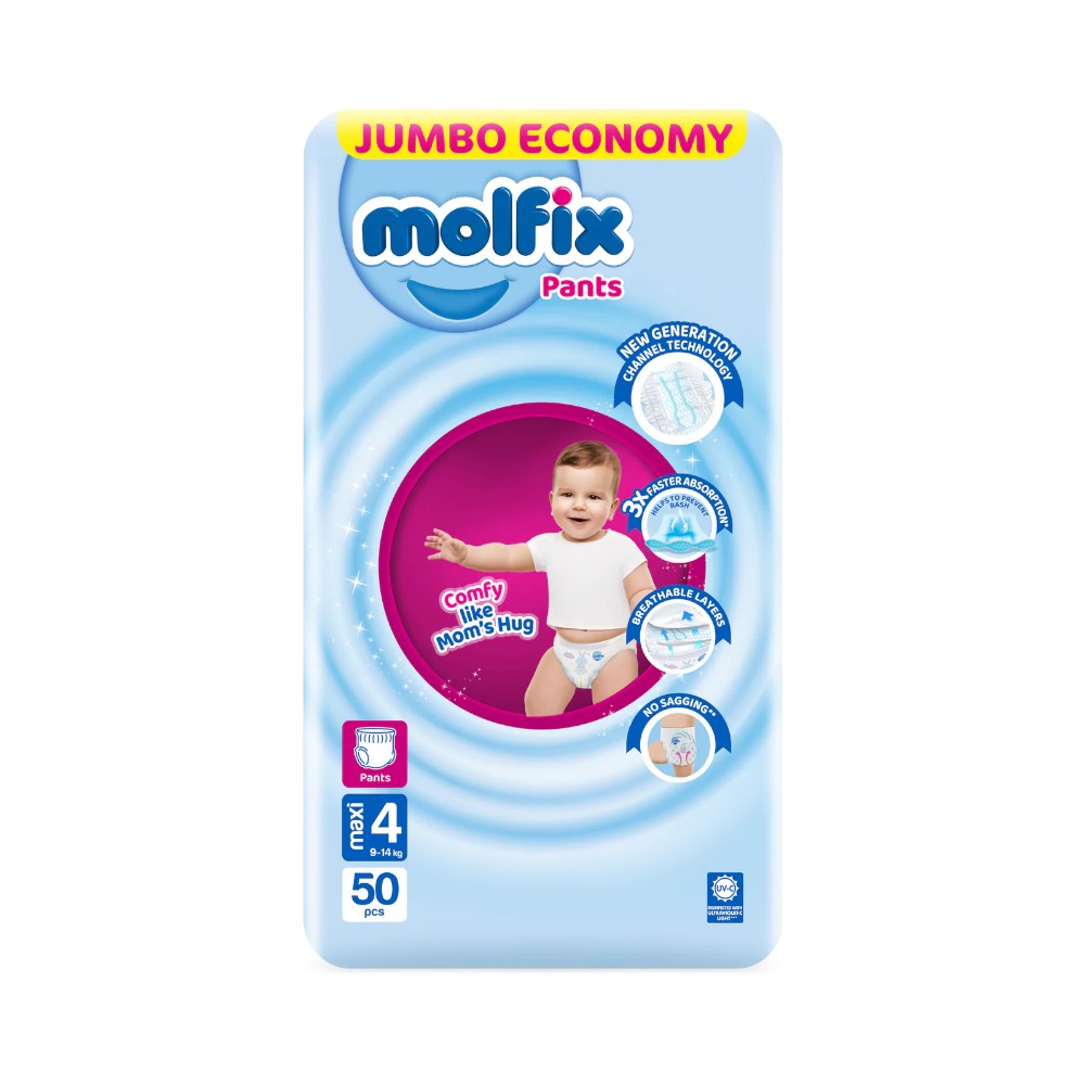 MOLFIX PANTS MAXI NO4 9-14 KG 50 PCS