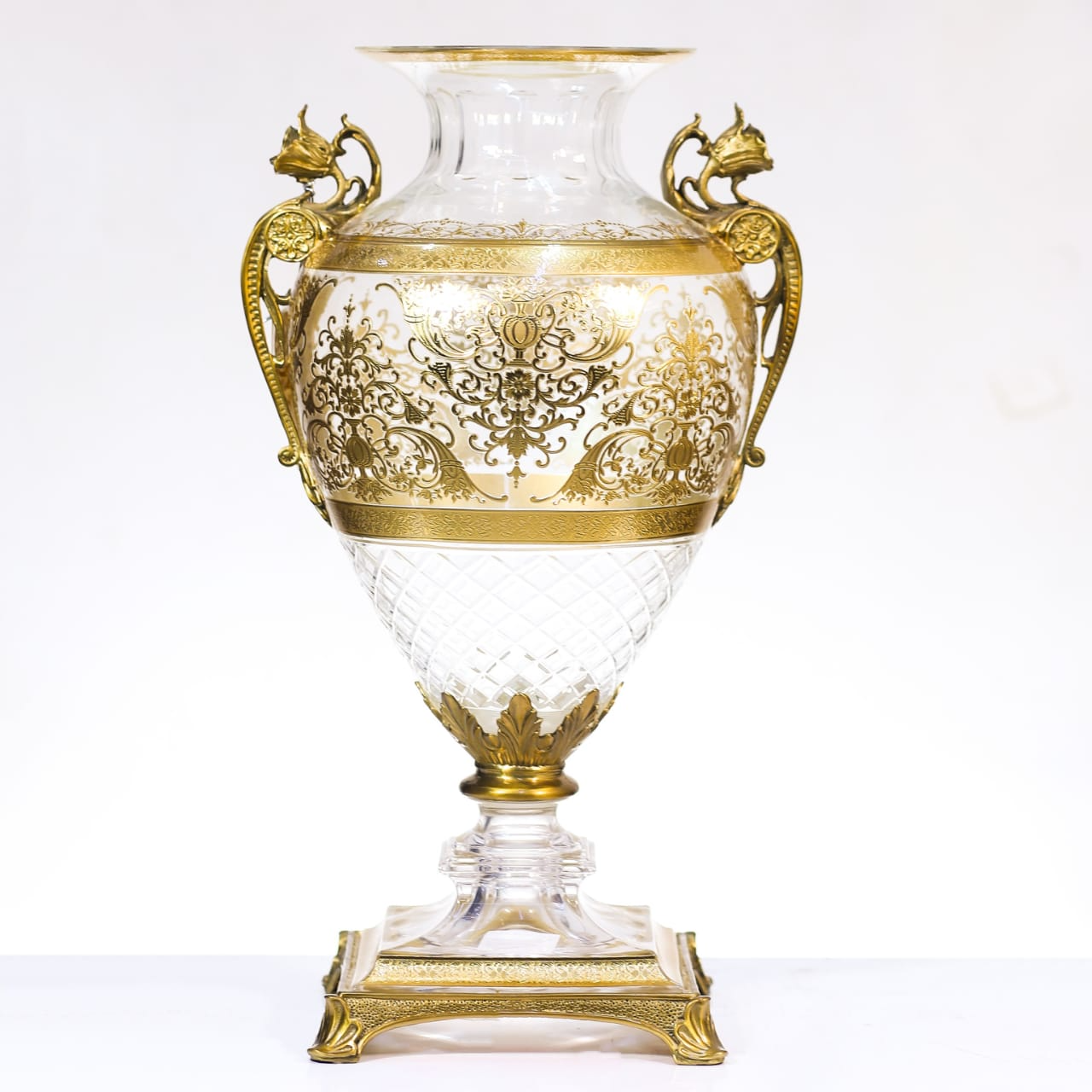 Vase Crystal Brass Ev-1015-2 J322-20