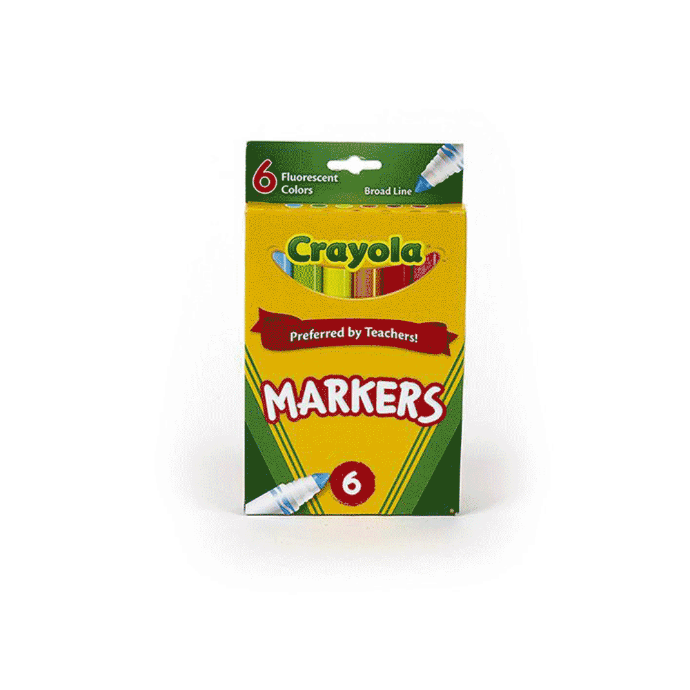 Crayola Marker 6Ct Fluorscnt Green 587748