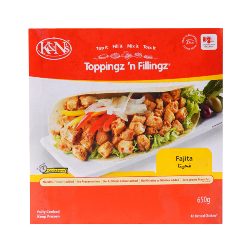 K AND N TOPPINGZ N FILLINGZ FAJITA 650 GM