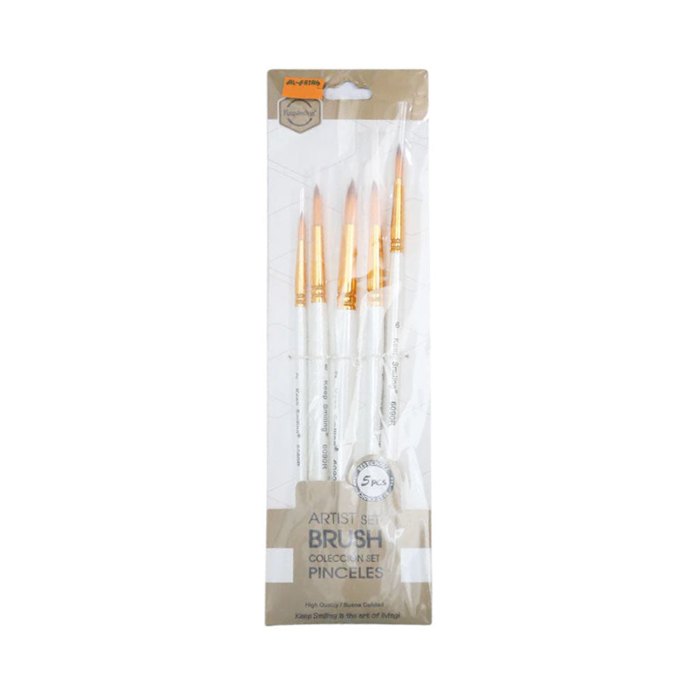 Keep Smiling Artist Set Brush 5 Pcs Round