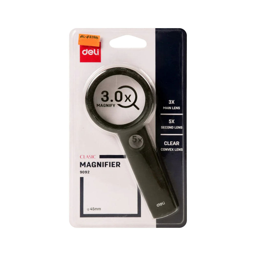 9092 DELI MAGNIFYING GLASS 50MM DIAMETER