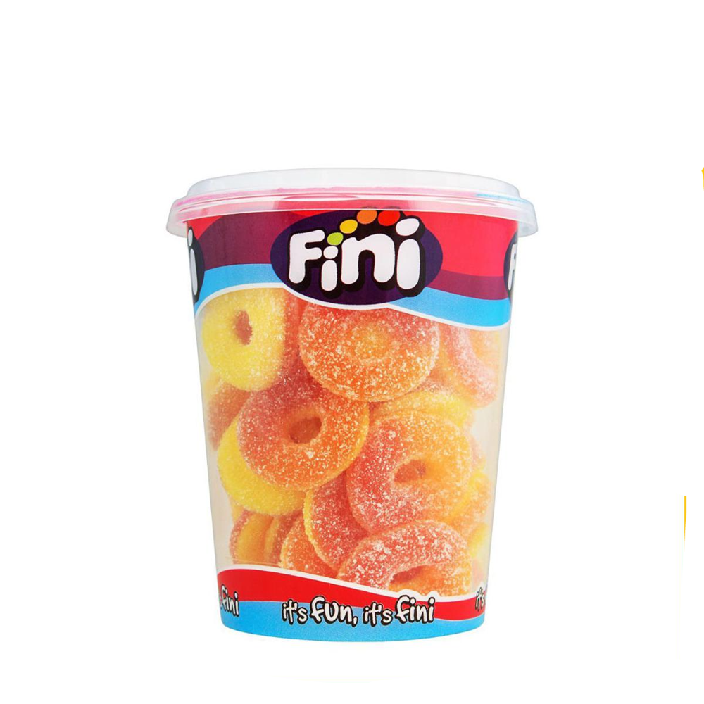 FINI JELLY SOUR PEACH RINGS 185G