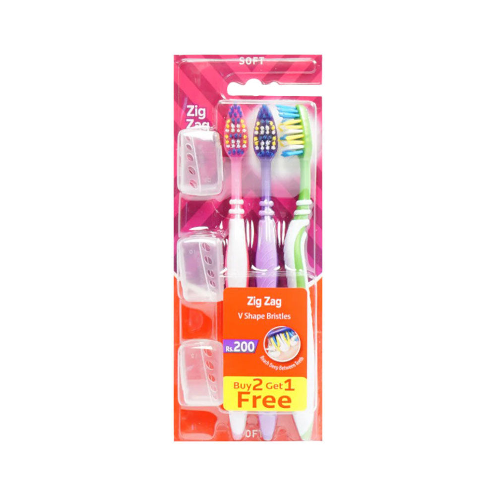 COLGATE TOOTH BRUSH ZIGZAG TRIPLE PACK SOFT
